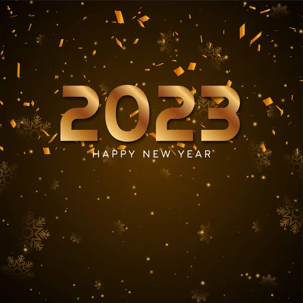 stock vector Happy new year 2023 golden confetti background design vector