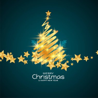 Mutlu Noel festivali ışıltılı dekoratif arka plan tasarım vektörü