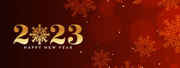 Šťastný Nový Rok 2023 Oslava Pozdrav Banner Design Vektor — Stockový vektor