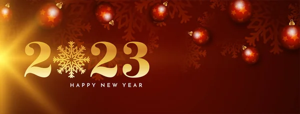 Happy New Year 2023 Stylish Elegant Banner Design Vector — Stock Vector