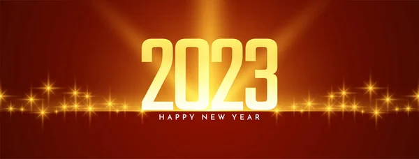 Frohes Neues Jahr 2023 Moderner Dekorativer Banner Designvektor — Stockvektor