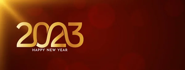 Feliz Ano Novo 2023 Moderno Vetor Design Banner Decorativo —  Vetores de Stock