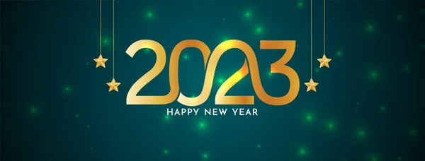 Feliz Ano Novo 2023 Moderno Vetor Design Banner Decorativo — Vetor de Stock