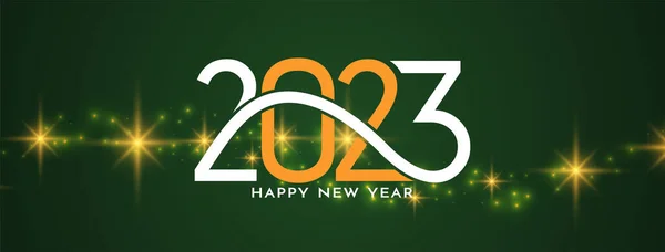 Šťastný Nový Rok 2023 Přeje Vítání Banner Design Vektor — Stockový vektor