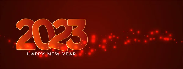 美しく幸せな新年2023お祝いバナーデザインベクトル — ストックベクタ