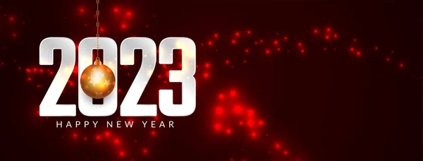 Happy New Year 2023 Stylish Elegant Banner Design Vector — Stock Vector