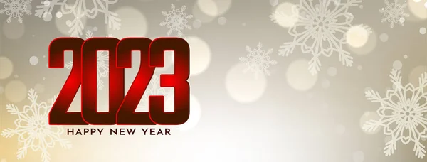 Beautiful Happy New Year 2023 Celebration Banner Design Vector — Stock Vector