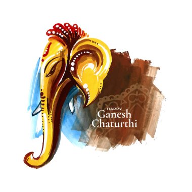 Mutlu Ganesh Chaturthi dini festival arka plan tasarım vektörü