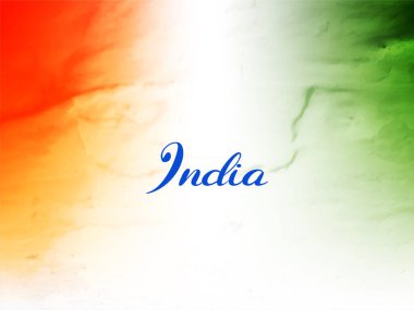 Hindistan bayrağı temalı Cumhuriyet Günü suluboya desen dekoratif arka plan vektörü