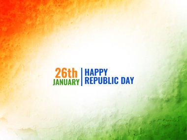 Beautiful Indian flag theme Republic day watercolor texture background vector