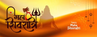Happy Maha Shivratri cultural lord Shiva worship festival banner vector