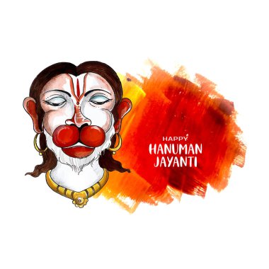 Mutlu Hanuman Jayanti Festivali Kutlama Tasarım Vektörü