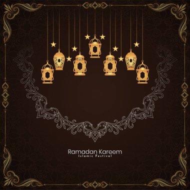 Güzel Ramazan Kareem İslami festival arka plan vektörü