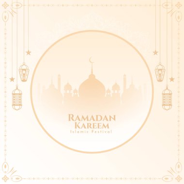 Güzel Ramazan Kareem İslami festival arka plan vektörü