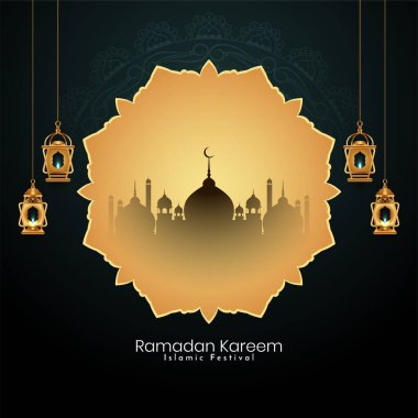 Güzel Ramazan Kareem İslami festival arka plan vektörü