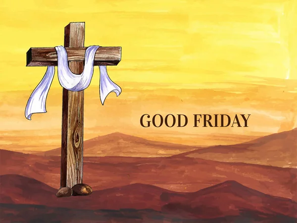 Good Friday Religious Jejus Christ Background Design Vector — Stock Vector
