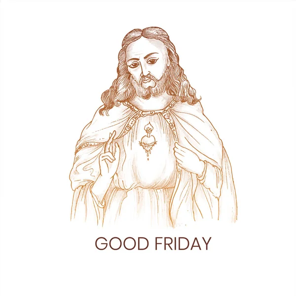 Страстная Пятница Религиозный Jejus Христос Фон Дизайн Вектор — стоковый вектор