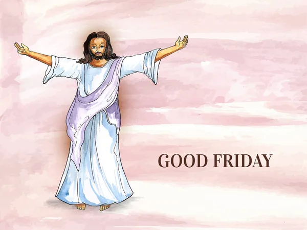 Good Friday Religious Spiritual Greeting Background Design Vector — Stock Vector