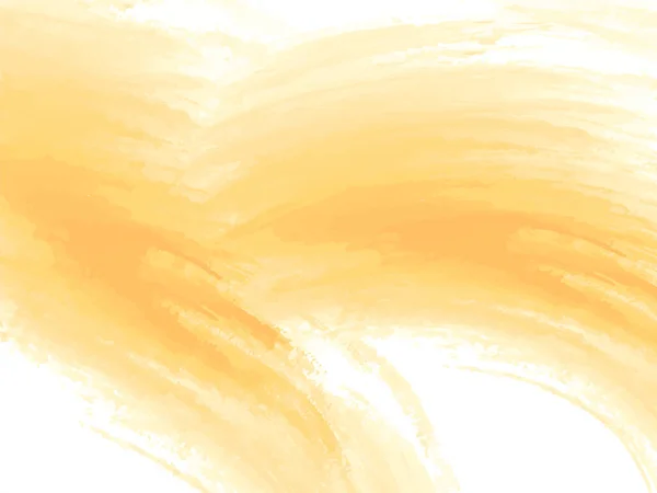 Yellow Watercolor Brush Stroke Design Decorative Background Vector — 图库矢量图片