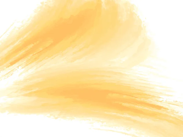 Yellow Watercolor Brush Stroke Design Background Vector — Stock Vector