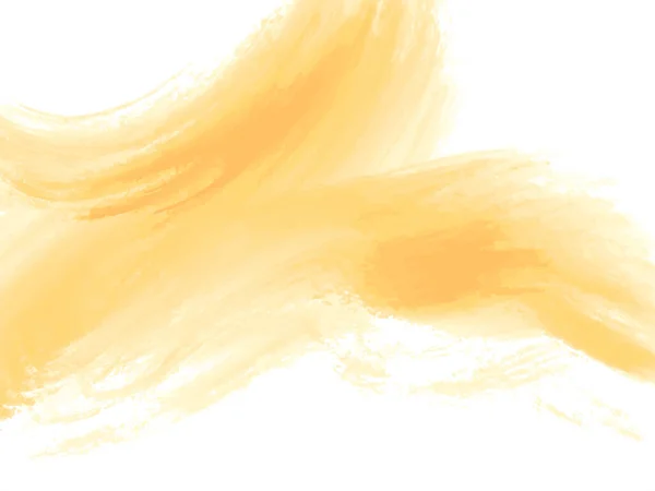Yellow Watercolor Brush Stroke Design Decorative Background Vector — ストックベクタ