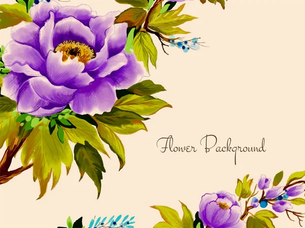 Beautiful Flower Design Decorative Elegant Background Vector — Stock Vector