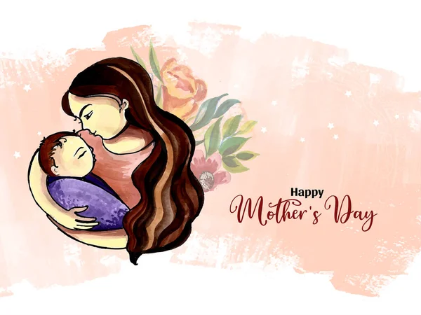 stock vector Happy Mother's Day celebration greeting background design vector