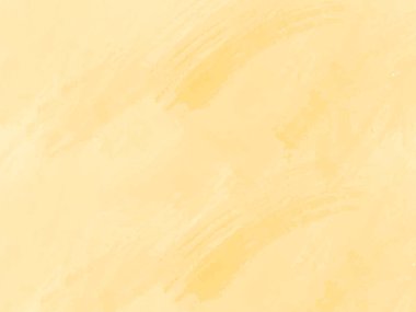 Soyut suluboya fırça darbesi tasarımı yumuşak sarı arkaplan vektörü