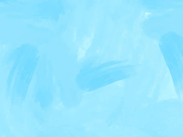 装飾的な水彩ブラシストロークのデザイン青の背景ベクトル — ストックベクタ