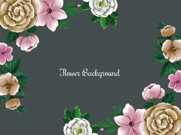Beautiful Watercolor Flower Design Modern Stylish Background Vector — Stock Vector