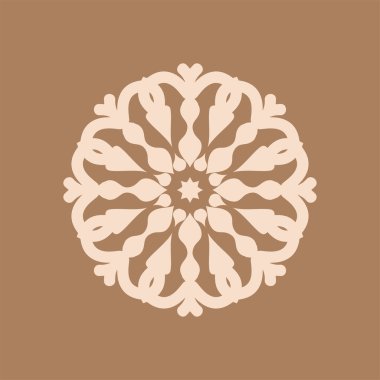 Modern güzel mandala tasarımı kahverengi arkaplan vektörü