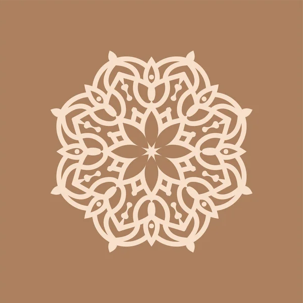 stock vector Stylish elegant mandala design brown background vector