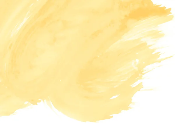 Dekorative Gelbe Aquarell Pinselstrich Design Hintergrundvektor — Stockvektor
