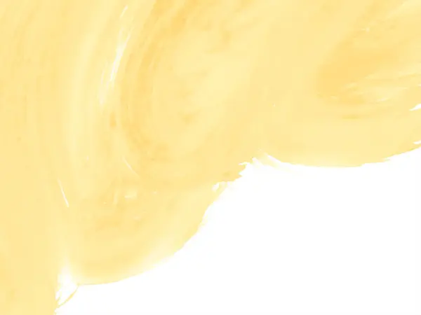 Dekorative Gelbe Aquarell Pinselstrich Design Hintergrundvektor — Stockvektor