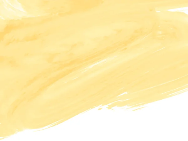 Abstract Yellow Watercolor Brush Stroke Design Background Vector — Stock Vector
