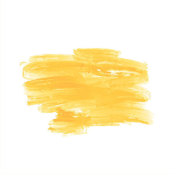 Modern yellow watercolor brush stroke decorative design vector