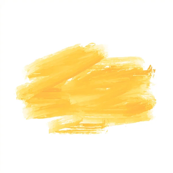 現代の黄色の水彩ブラシストローク装飾デザインベクトル — ストックベクタ