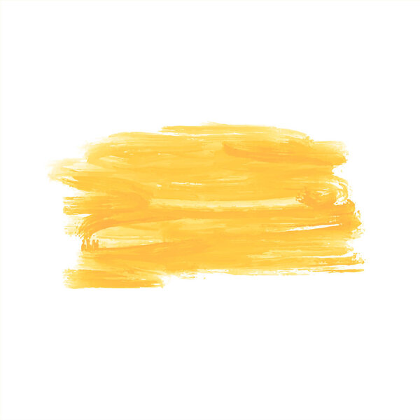 yellow watercolor brush stroke stain modern design vector