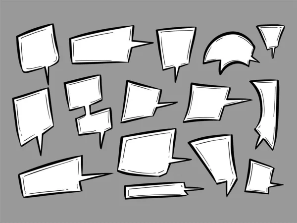 Dessiné Main Art Doodle Chat Box Collection Vecteur — Image vectorielle