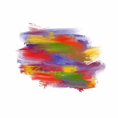 El çizimi suluboya fırça darbesi tasarımı vektörü