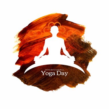 Güzel Uluslararası Yoga Günü kutlama arka plan vektörü
