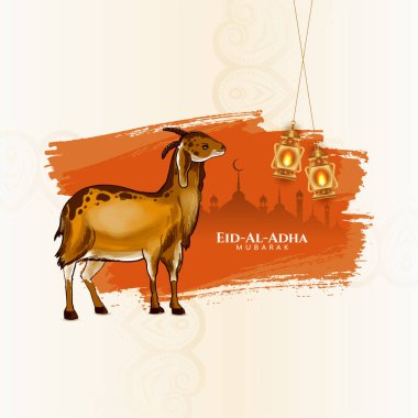 Kurban Bayramı Mübarek dini müslüman festivali arka plan vektörü