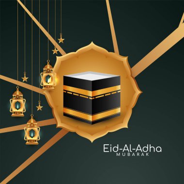 Kurban Bayramı Mübarek İslami festival arka plan vektörü