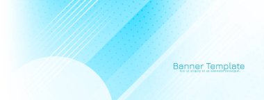 Soyut mavi renk modern geometrik bayrak tasarım vektörü