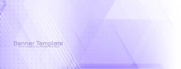 Élégant Vecteur Conception Bannière Géométrique Moderne Couleur Violette — Image vectorielle