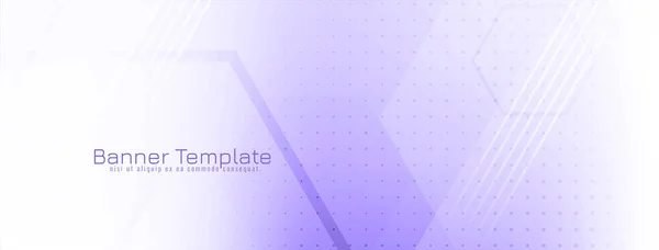 Élégant Vecteur Conception Bannière Géométrique Moderne Couleur Violette — Image vectorielle