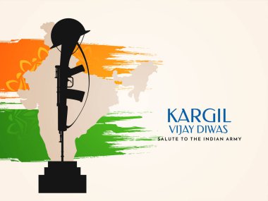 Kargil Vijiay Diwas Hint bayrağı temalı arka plan vektörünü kutladı