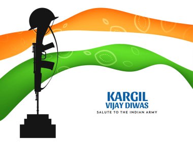 Kargil Vijiay Diwas Hint bayrağı temalı arka plan vektörünü kutladı