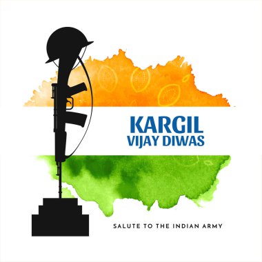 Kargil Vijiay Diwas 26 Temmuz Kutlama Arkaplan Tasarım Vektörü