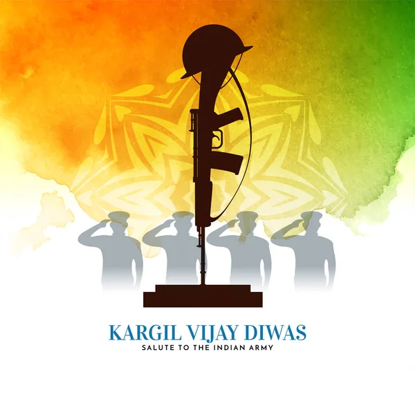 stock vector Kargil Vijiay Diwas celebration patriotic background design vector